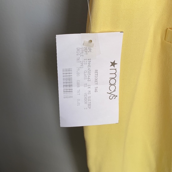 NWT! Bar lll Ladies Yellow Button Detail Trousers - Picture 8 of 8